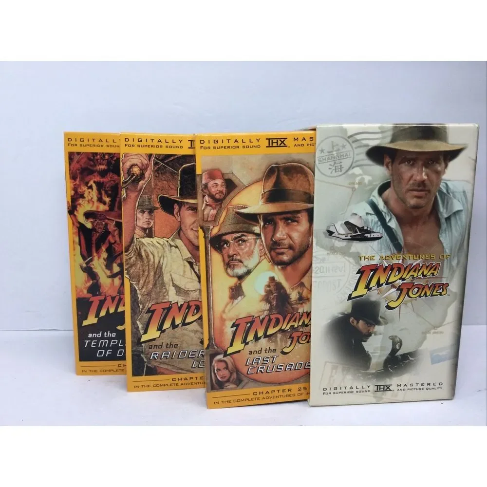 The Adventures of Indiana Jones Lucas Films VHS Boxed Set of Three